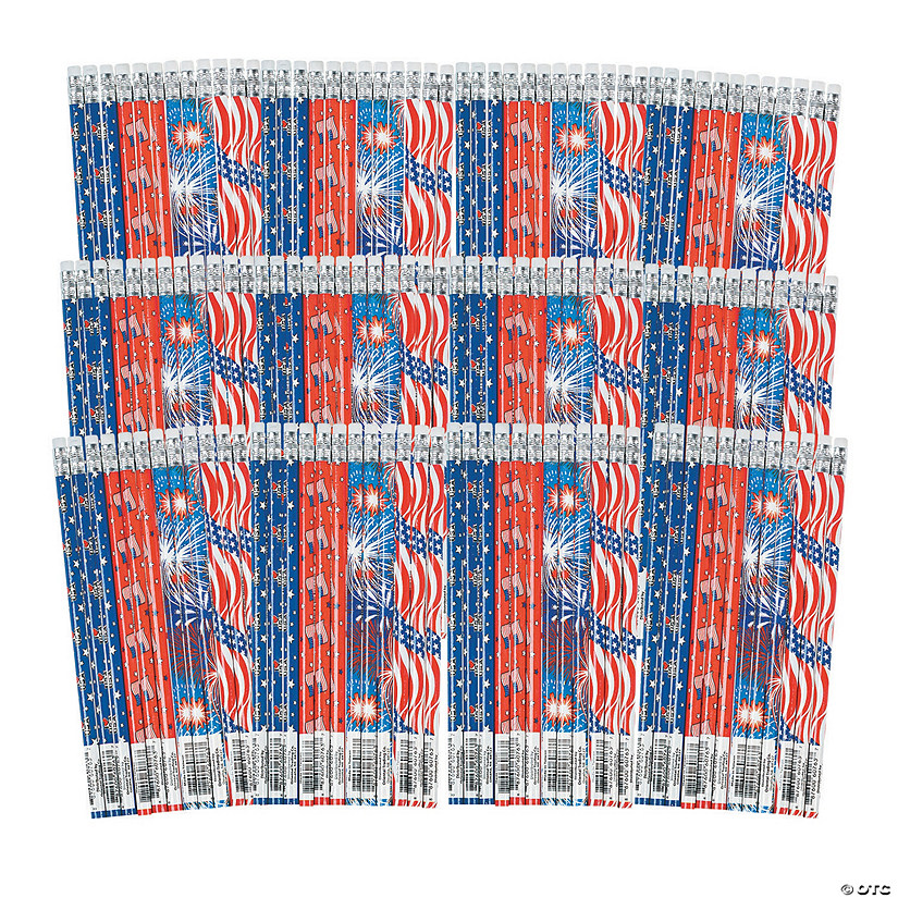 Bulk Patriotic Pencil Assortment 144 Pc.