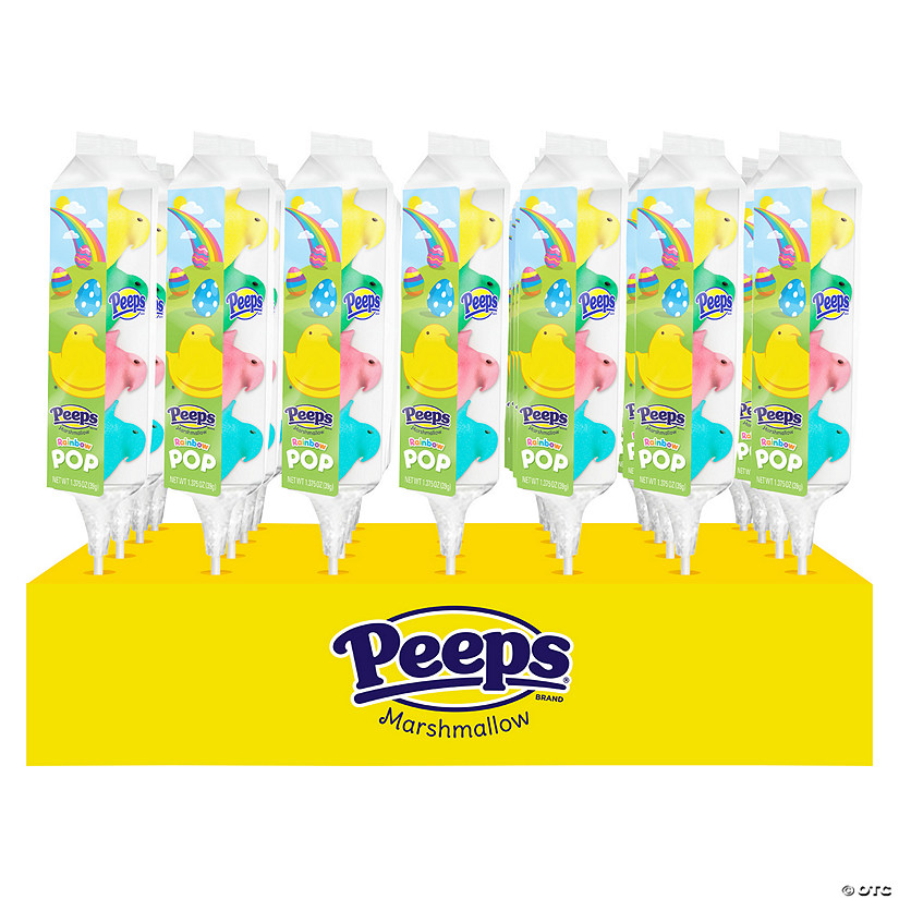Bulk Peeps ® Marshmallow Rainbow Pop Easter Candy 28 Pops