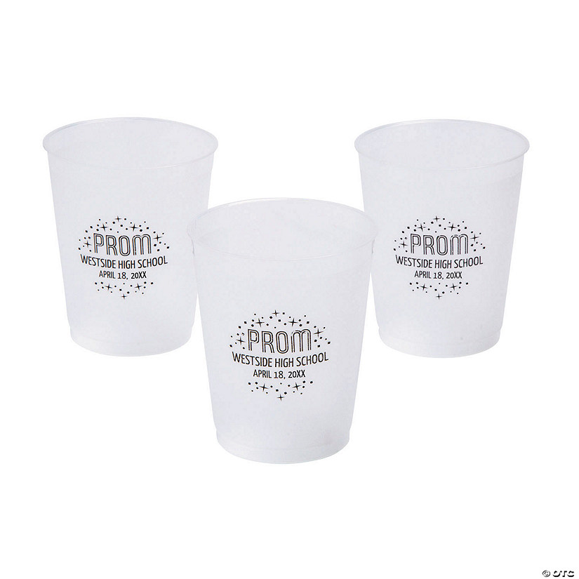Bulk Personalized Prom Frosted Reusable Plastic Cups Image