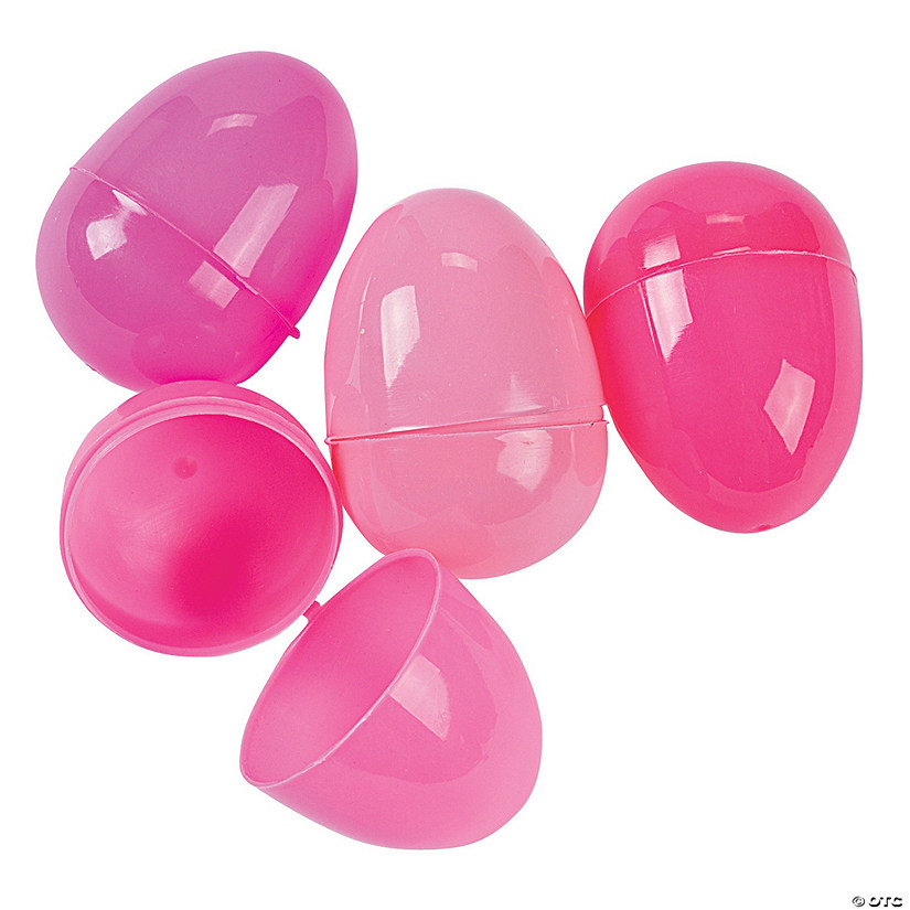 Bulk Pink Plastic Easter Eggs - 144 Pc. Image