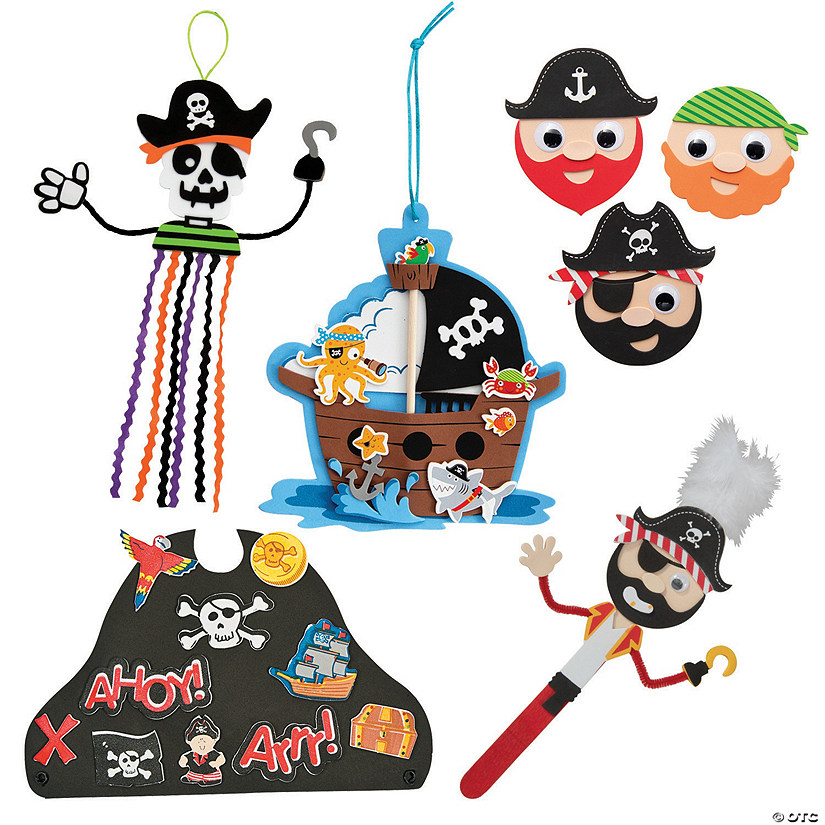 Bulk Pirate Craft Kit Assortment - Makes 60 Image