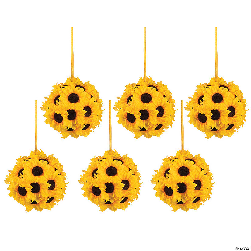 Bulk Pomander Sunflower Kissing Balls - 6 Pc. Image
