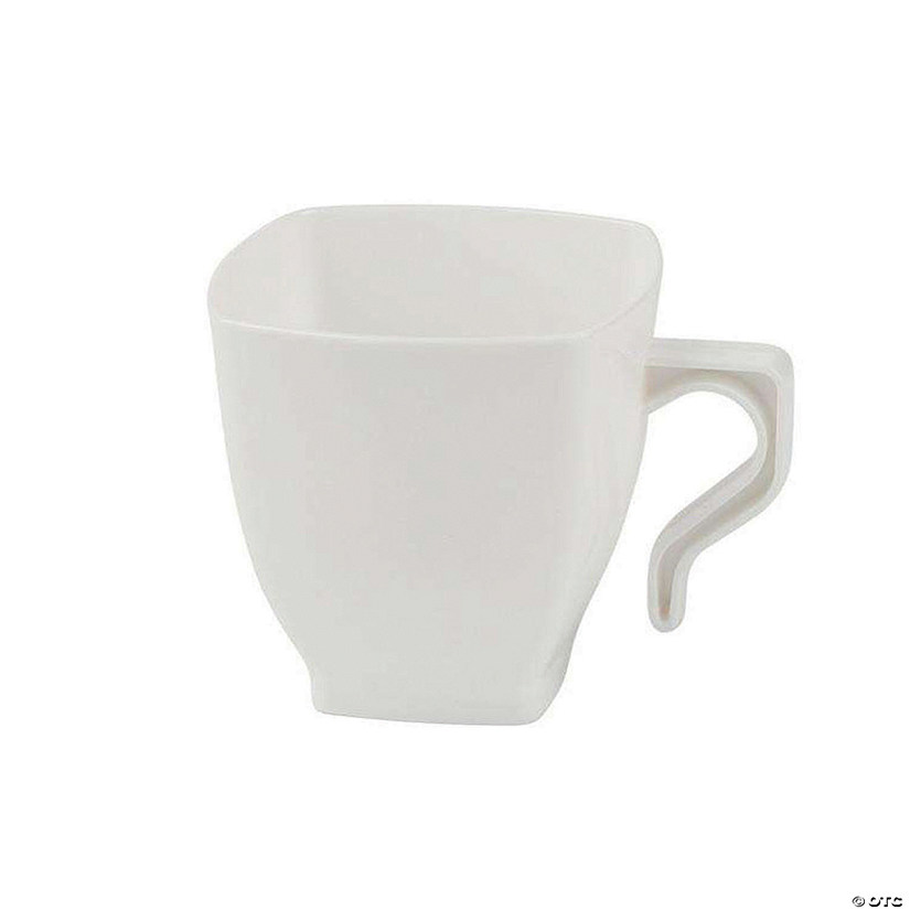 Bulk Premium 2 oz. White Square Plastic Mini Coffee Tea Cups - 240 Pc. Image