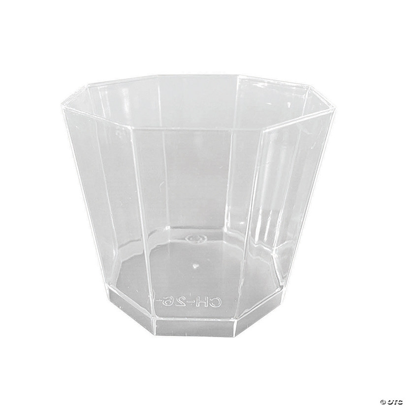 Bulk Premium Clear Octagon Plastic Dessert Cups 288 Pc. Oriental