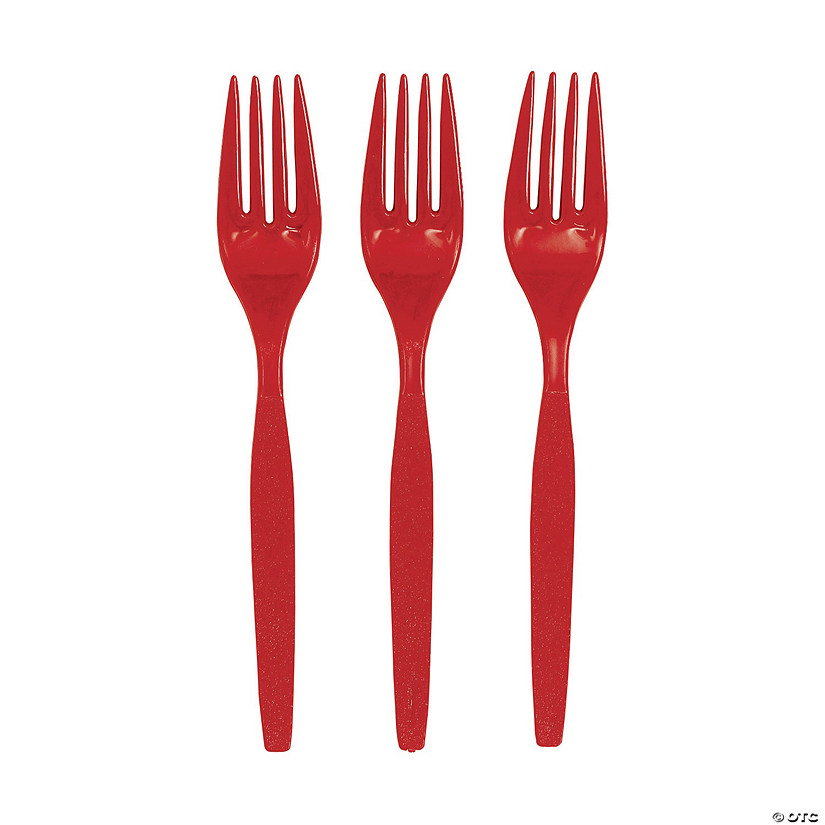Bulk Red Plastic Forks 50 Ct. Oriental Trading