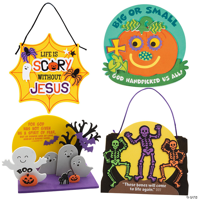 Bulk Religious Halloween Foam Craft Kit Assortment - Makes 48 Image