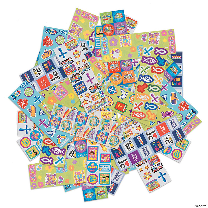 Bulk Religious Sticker Sheet Assortment Oriental Trading