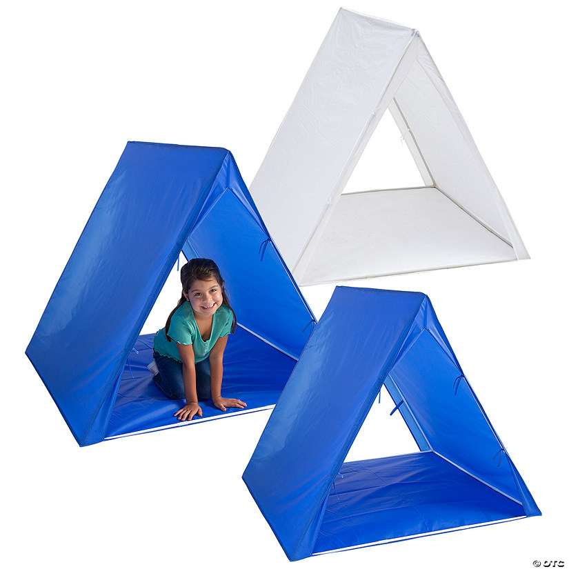 Bulk Set of Blue & White Sleepover Tents Kit - 3 Pc. Image