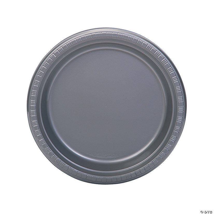 Bulk Silver Plastic Dinner Plates 50 Ct Oriental Trading