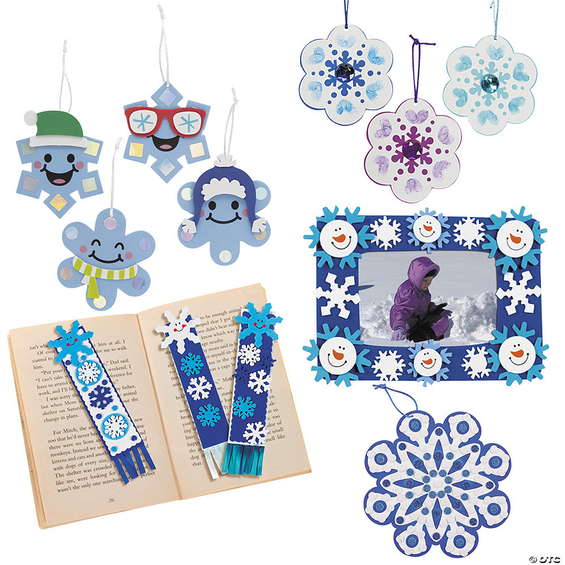 Bulk Snowflake Craft Kit Assortment - Makes 60 Image