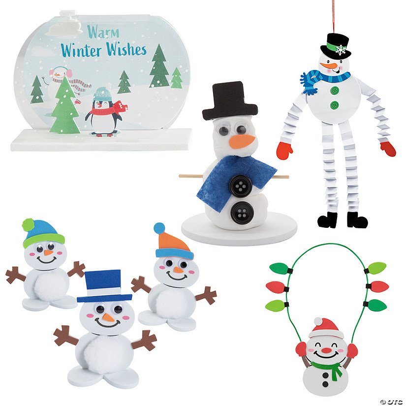 Bulk Snowy Scene Craft Kit Assortment Kit - Makes 60 Image