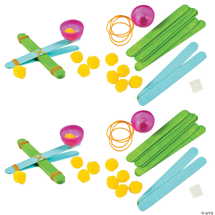 Bulk STEM DIY Catapult Activity Learning Challenge Craft Kit - Makes 48 Image