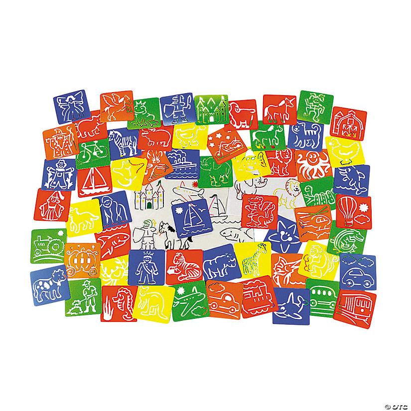 Bulk Stencil Kit 60 Pc. Oriental Trading