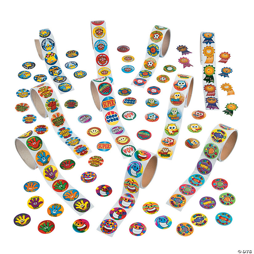Bulk Sticker Assortment 1000 Pc. Oriental Trading