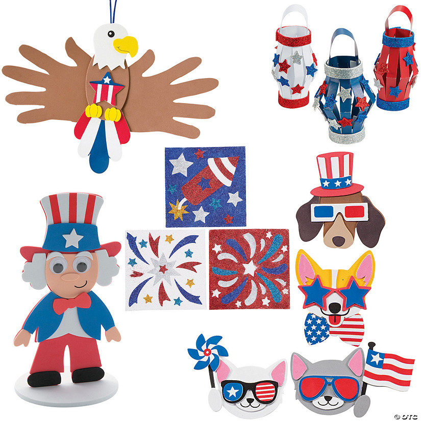 Bulk Super Patriotic Craft Kit - Makes 60 Image