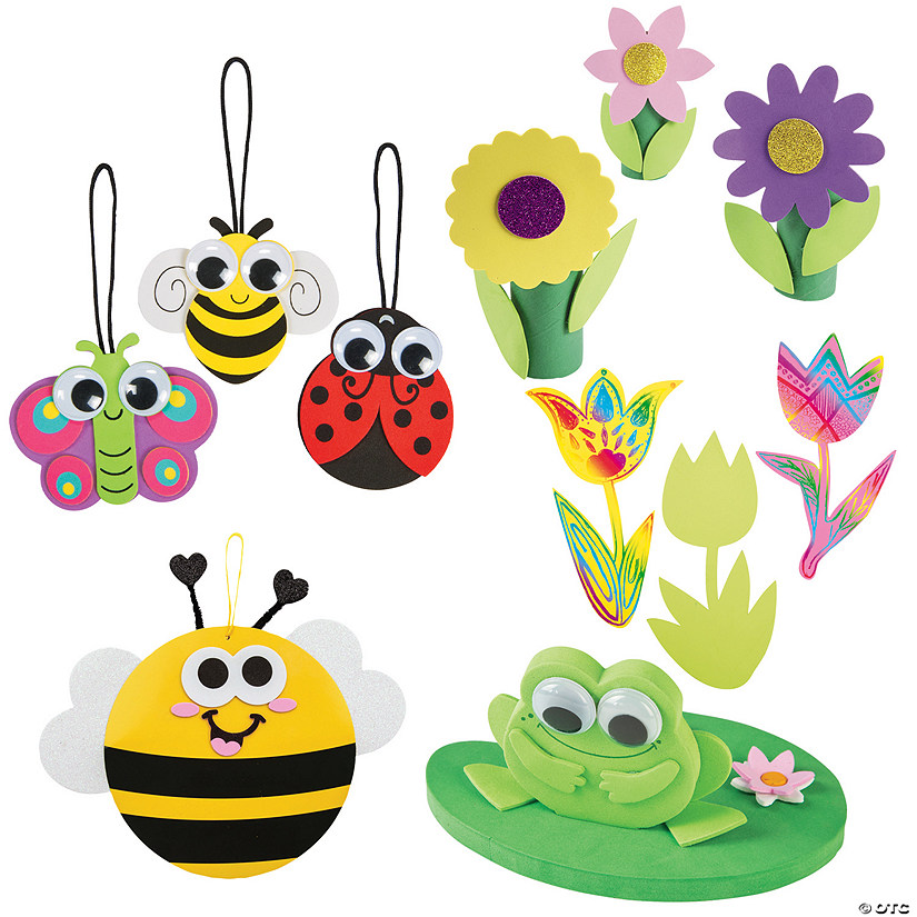 Bulk Super Spring Craft Boredom Buster Craft Kit Assortment - Makes 60 Image