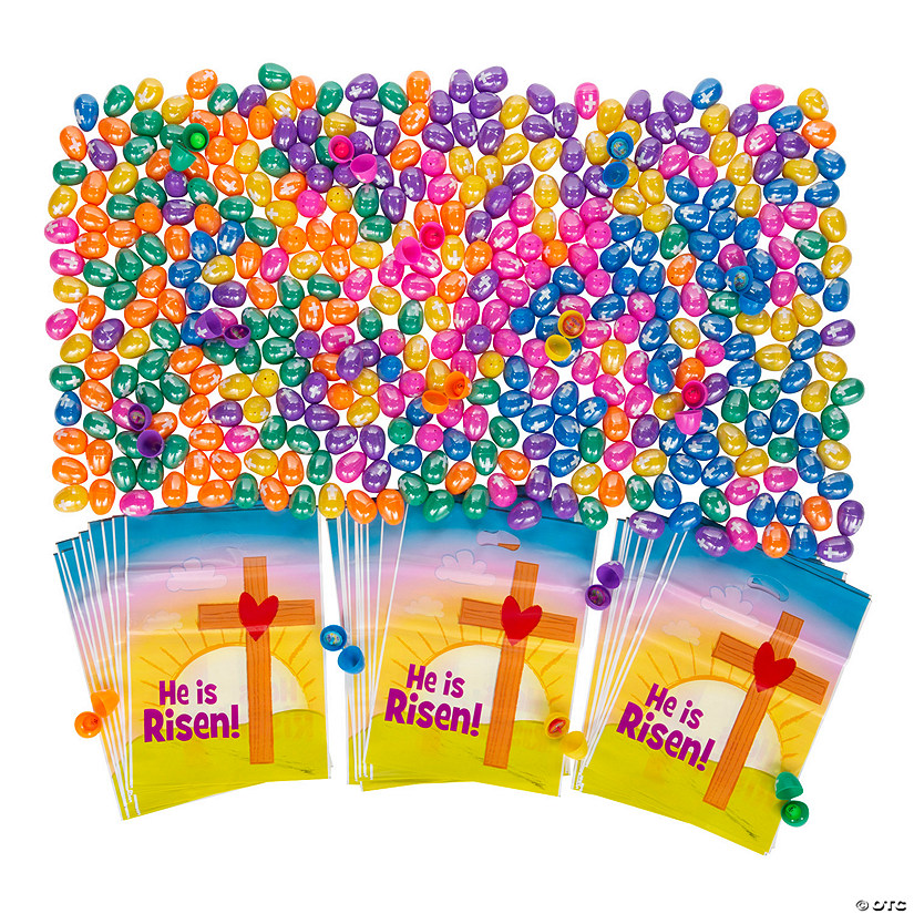 Bulk Value Religious Toy-Filled Easter Egg Hunt Kit for 50 Image