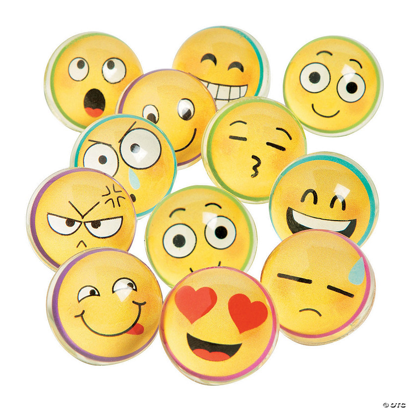 Bulk Vending Machine Emoji Bouncing Balls - 32mm Image