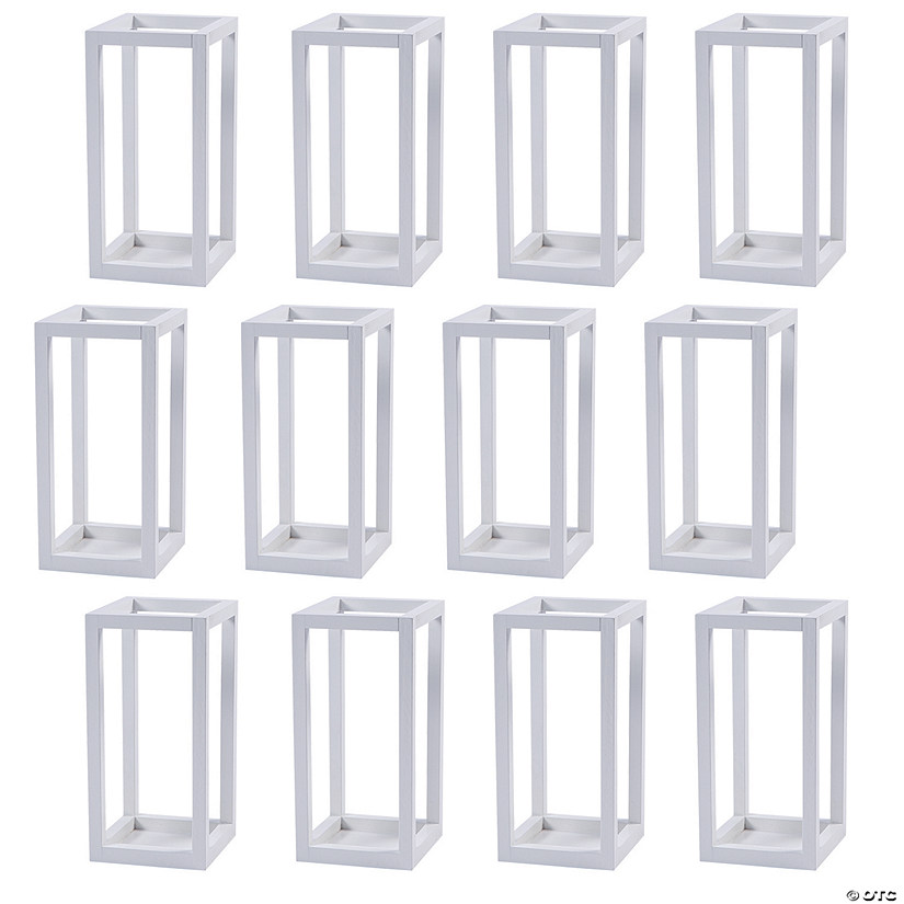 Bulk White Centerpiece Wooden Frames - 12 Pc. Image