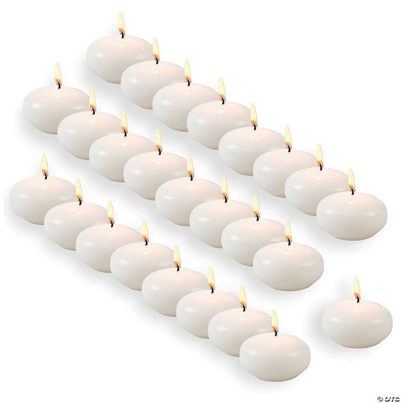 Bulk White Floating Candles - 48 Pc. Image