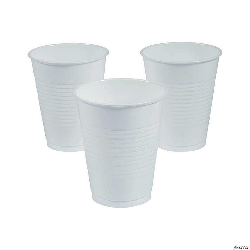 Bulk White Plastic Cups - 50 Ct. - Discontinued