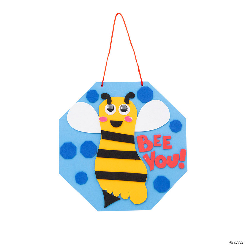 Bumble Bee Footprint Sign Craft Kit - Makes 12 Image