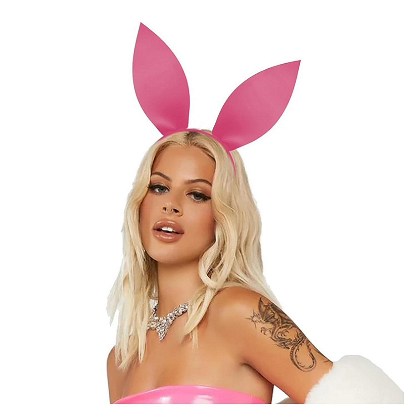 Bunny Ears Adult Costume Headband  Pink Image