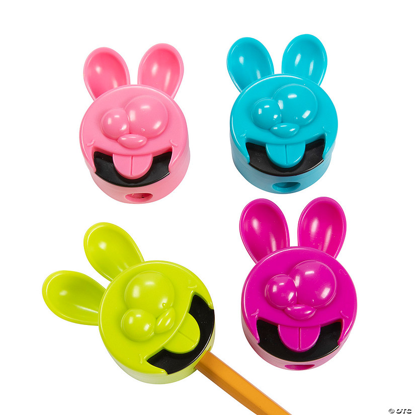 Bunny Mouth Pencil Sharpeners - 12 Pc. Image