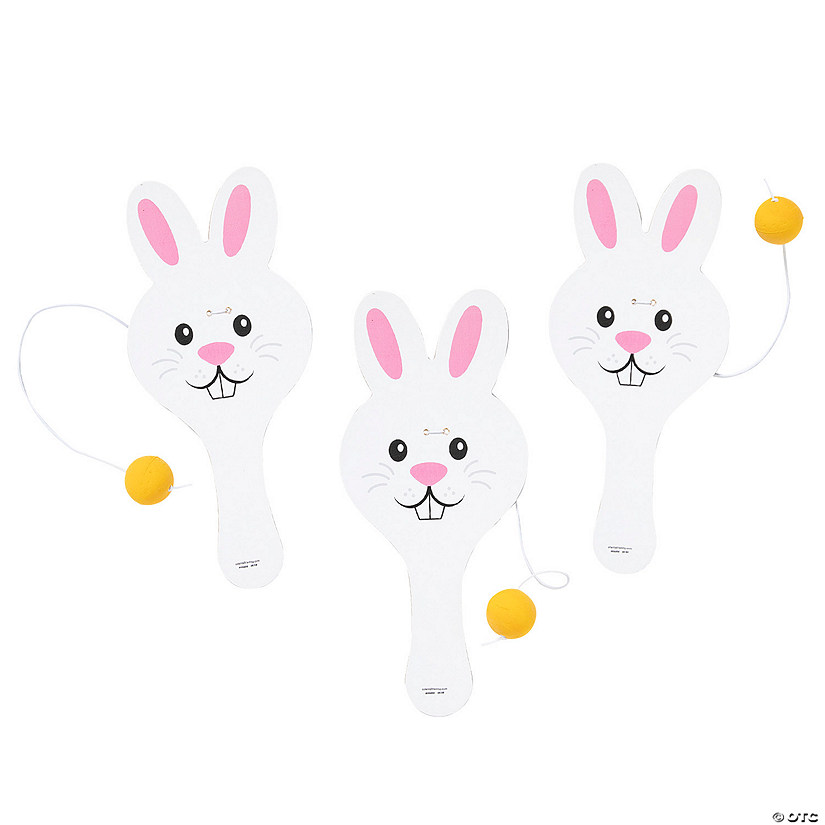 Bunny Paddleball Games - 12 Pc. Image