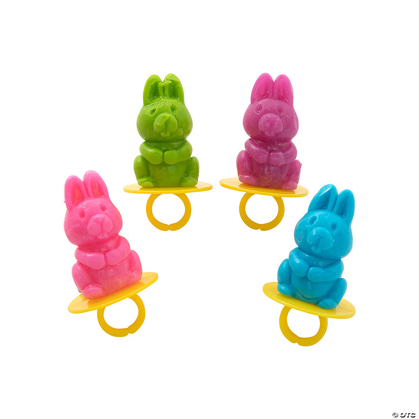 Bunny Ring Lollipops Easter Candy - 12 Pc. Image