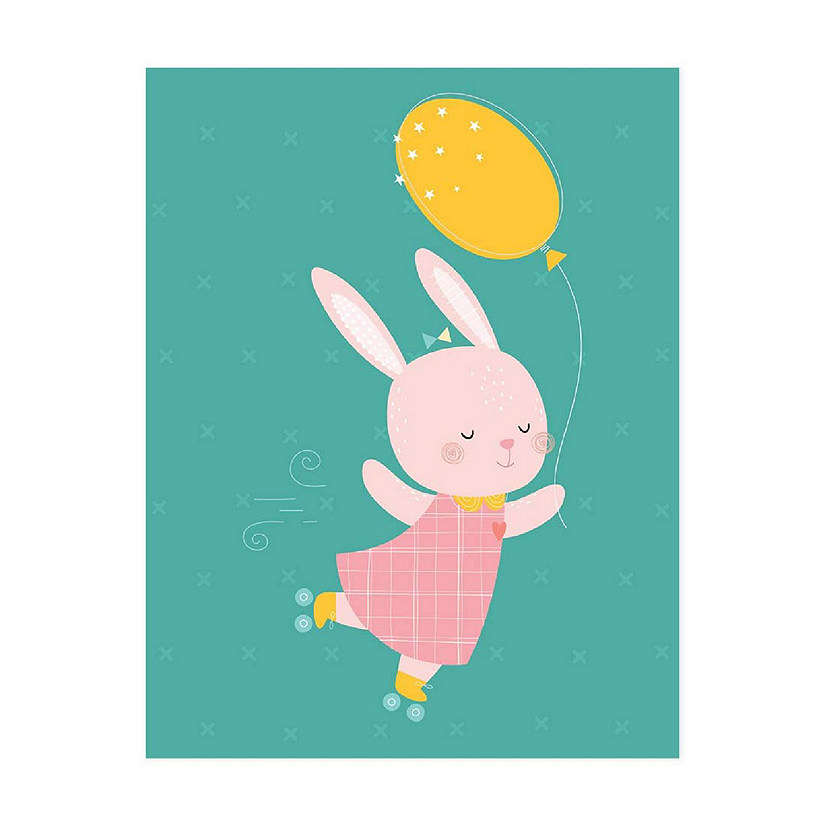 Bunny Roller Skates Art 8.5x11in 1-Pack Image