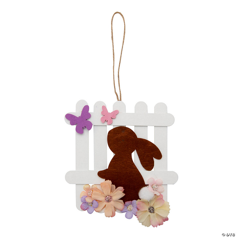 Bunny with Fence Craft Stick Craft Kit - Makes 6 Image