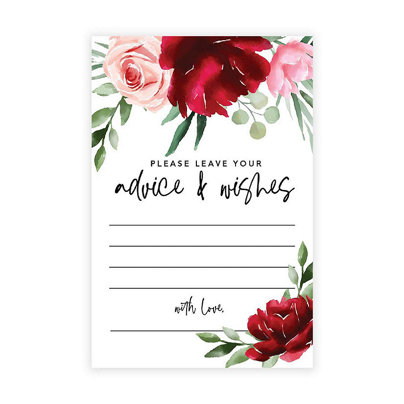 Burgundy Blush Greenery Advice 4x6IN 56PC Image