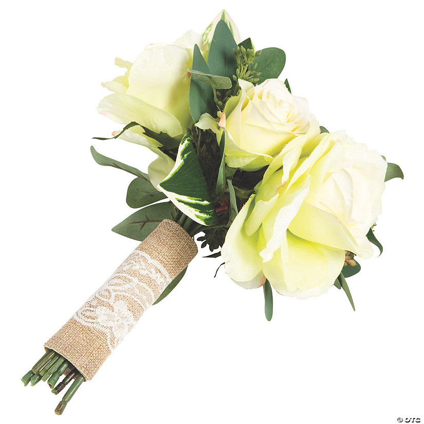 Burlap & Lace Wedding Bouquet Wrap