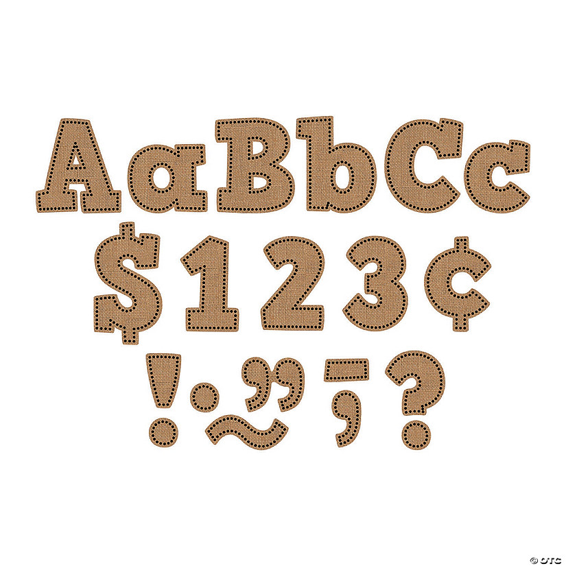 Burlap Bulletin Board Letter Cutouts Oriental Trading