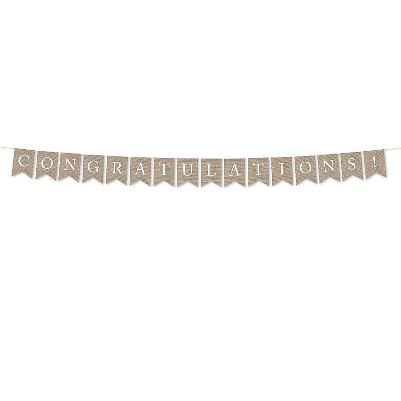 Burlap Congratulations - 4 x 5.5 Inch Image