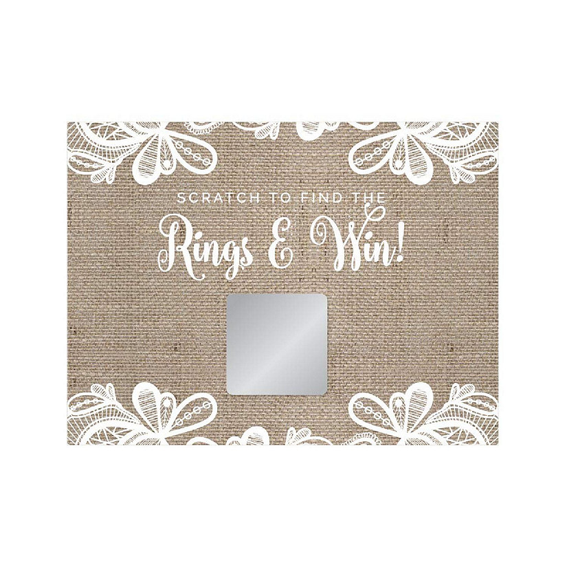 Burlap Lace Bridal Game Scrat 30pk Image