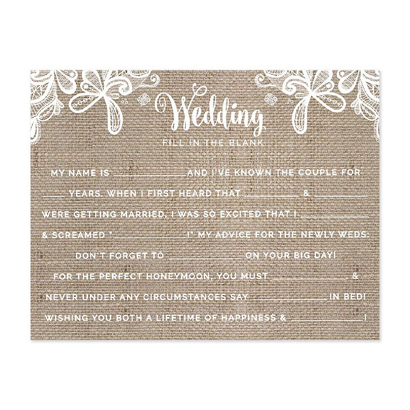 Burlap Lace Reception Fill Bl 20pk Image