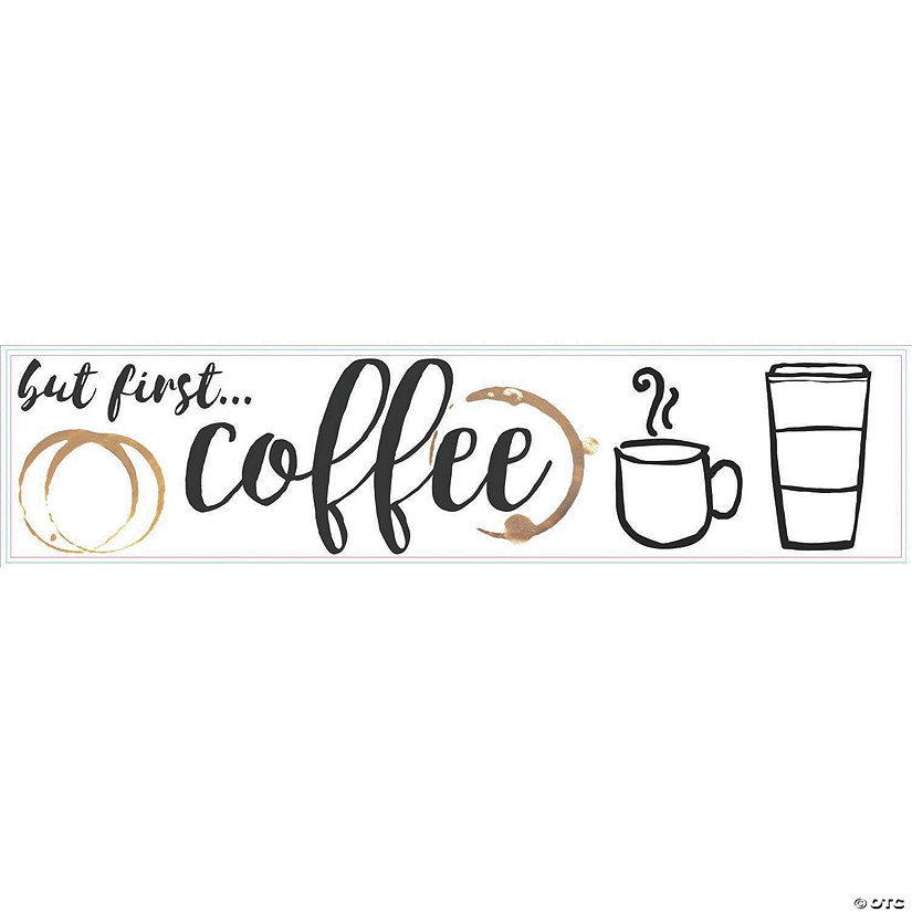 But First Coffee Quote Peel & Stick Wall Decals Image