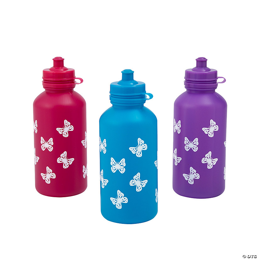 Butterfly BPA-Free Plastic Water Bottles - 12 Ct. Image