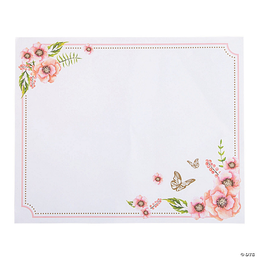 Butterfly Floral Placemats - 25 Pc. Image