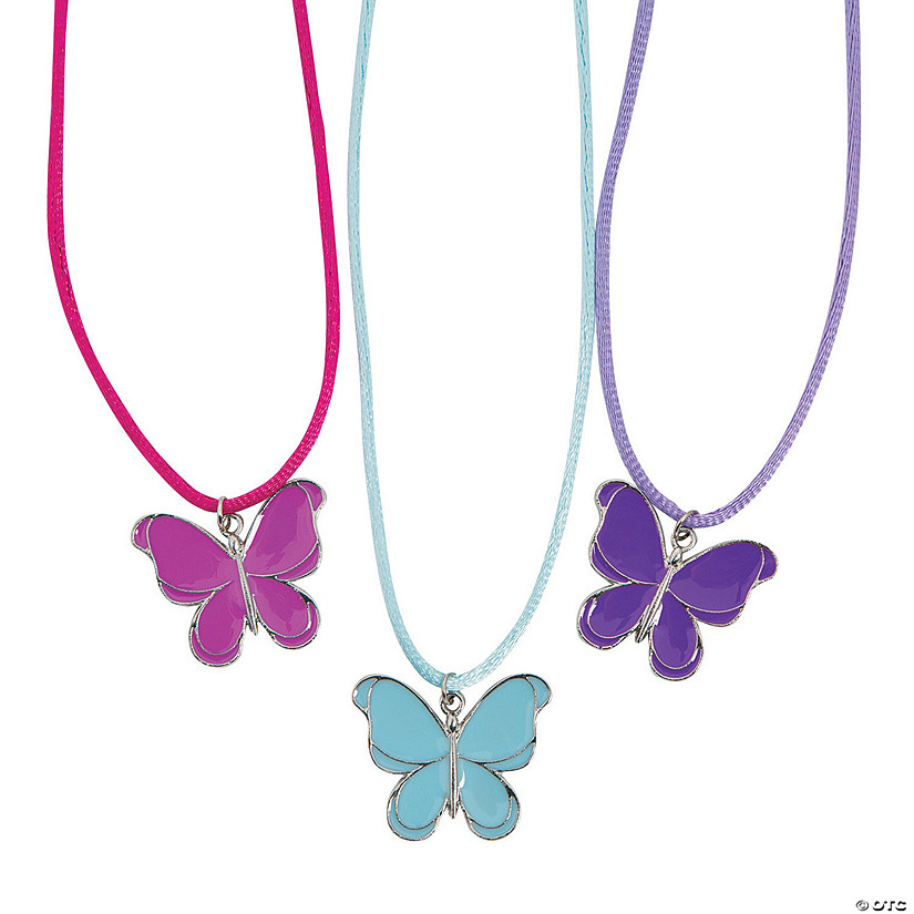 Butterfly Necklaces - 12 Pc. Image
