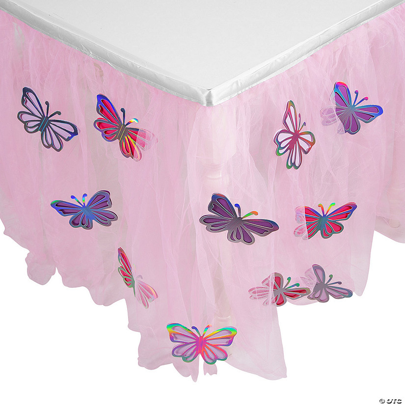 Butterfly Tulle Table Skirt Decorating Kit - 13 Pc. Image