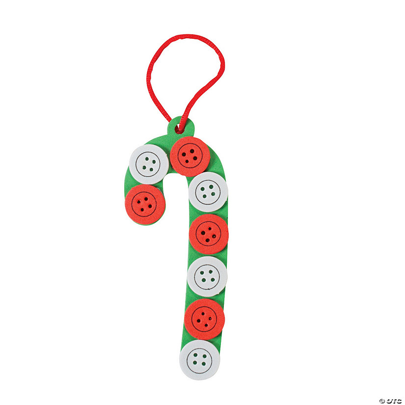 Button Candy Cane Christmas Ornament Craft Kit Discontinued