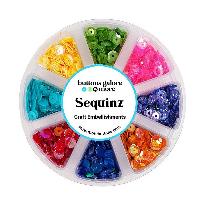 Buttons Galore and More Bulk Sequins - 8 Unique Assorted Colors for Crafts Image