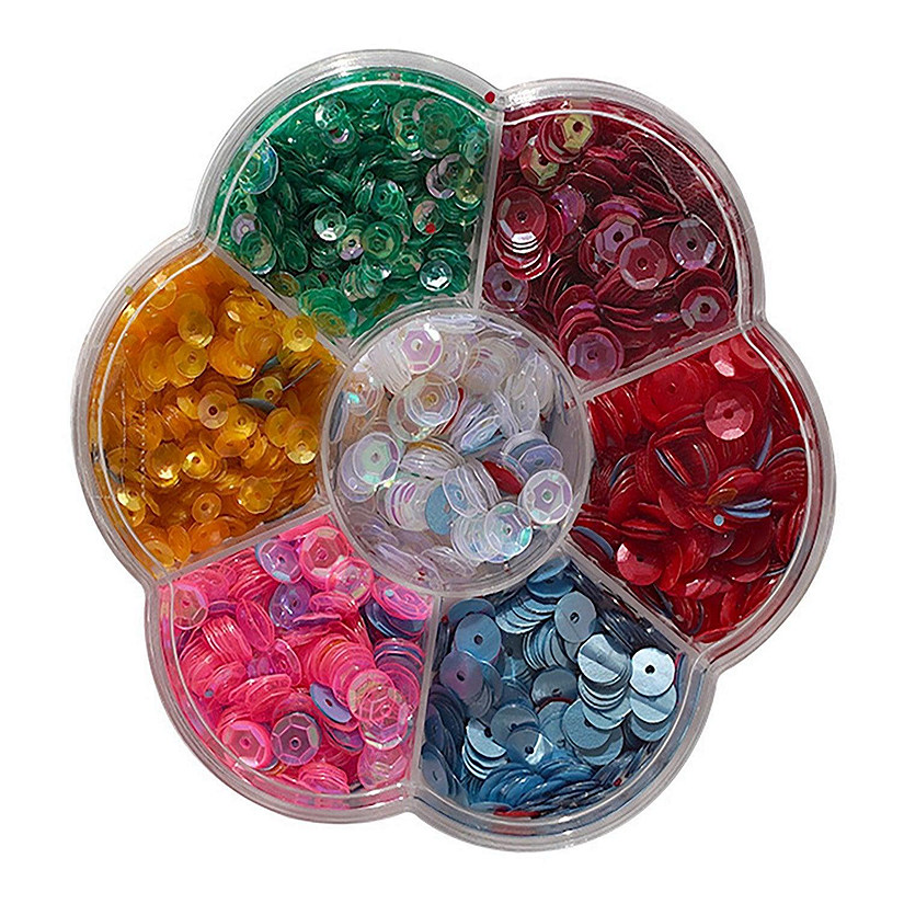 Buttons Galore and More Bulk Sequins Seven Unique Bright Colors Image