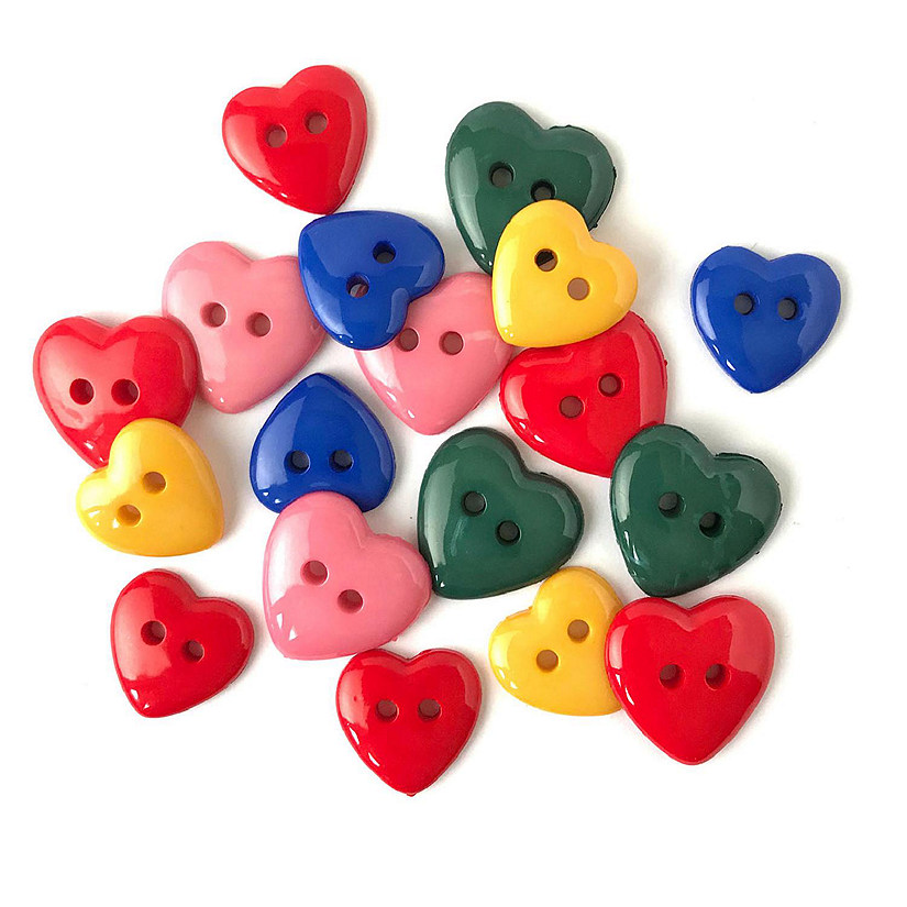 Buttons Galore and More Craft & Sewing Buttons - Heart of Color - 45 Buttons Image