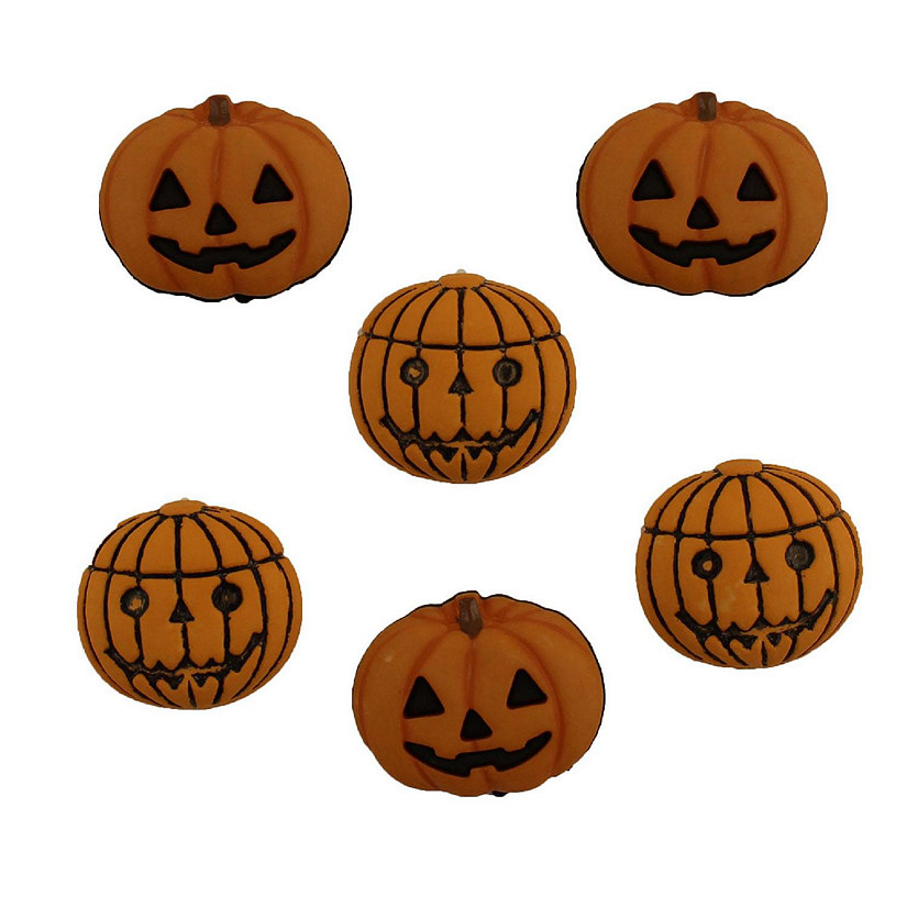 Buttons Galore and More Craft & Sewing Buttons - Jack O' Lanterns - 18 Buttons Image