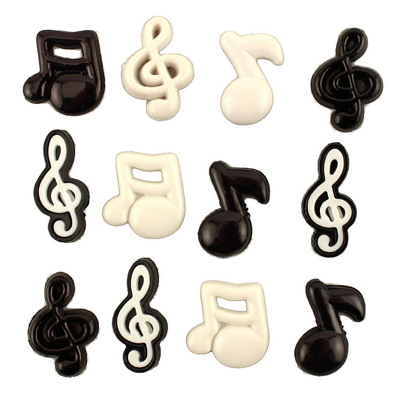 Buttons Galore and More Craft & Sewing Buttons - Music Notes - 36 Buttons Image