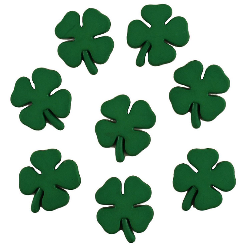 Buttons Galore and More Craft & Sewing Buttons - Shamrocks - 24 Buttons Image